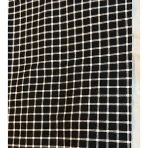 New Vintage 0.4 yard Fabric Gingham Designs checkered white‎ black remnant